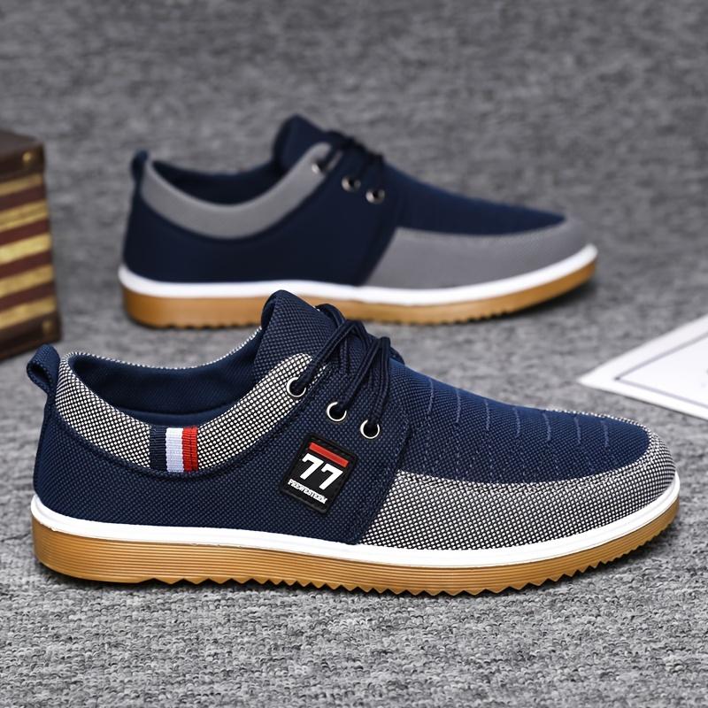 Мужская повседневная парусиновая обувь, дышащая износостойкая нескользящая обувь на шнуровке для активного отдыха, весна-лето и осень