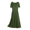Женское модное летнее цветное платье-свитер с коротким рукавом и карманом
