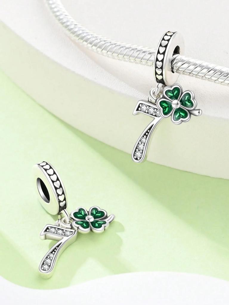 copper Plated Authentic Charm Bead Charms Lucky Fourleaf Shamrock Bead Charms Compatible With Bracelets Womens Jewellery Gift