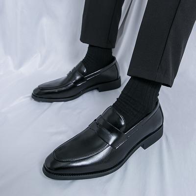 Модная кожаная мужская обувь лоферы Мужские слипоны Повседневная обувь Модная мужская офисная обувь Мужская удобная обувь для свадебного платья Балетки Нескользящая обувь для ленивых