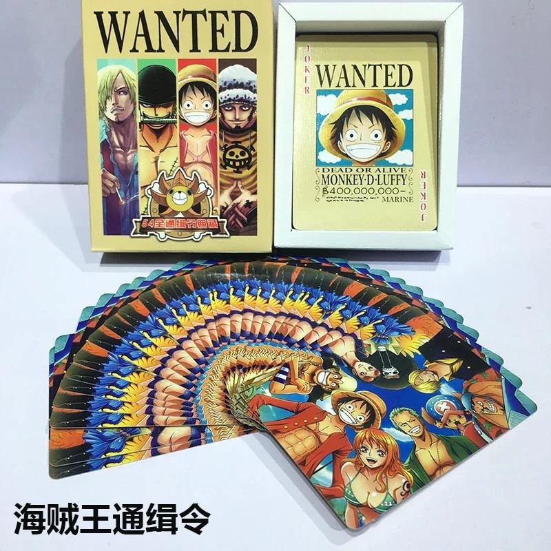 НОВЫЙ One Piece Горячий Японский Аниме Реквизит Monkey D Luffy Roronoa Zoro Tony Chopper Узор Joba Бумажные покерные Модели игрушки Подарок покер