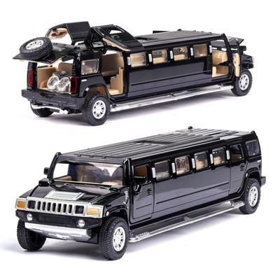 1/32 сплав Hummer H2 удлиненный лимузин металлическая литая модель автомобиля звук и свет инерционный детский игрушечный транспорт подарок