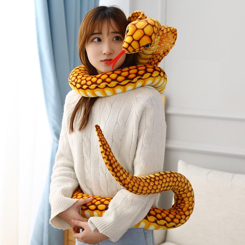 Cross-Border Cobra Python Plush Toy: Funny Snake Doll Gift for Boys