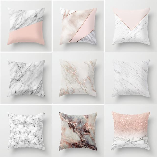 Marble Pillow Pillow Case Simple Modern Model Room Nordic Living Room Pillow Case
