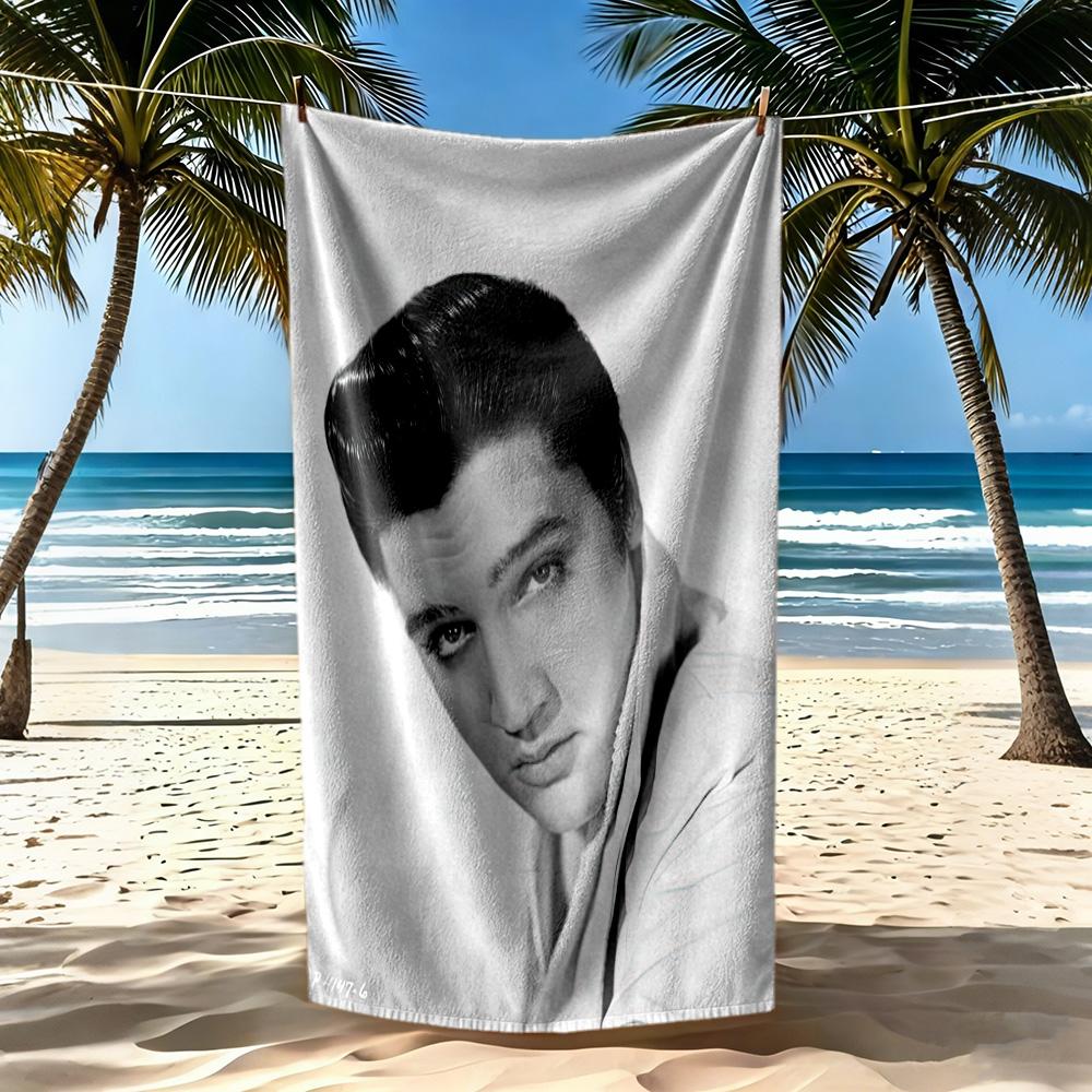Elvis Beach Towel Soft Durable Quickdry Comfortable Lightweight Suitable For Sports Travel Swimming Yoga Bathroom Beach And Pool