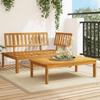 VidaXL Garden Lounge Set 2 Pcs Solid Acacia Wood, Garden Table and Chair Set, Lounge Set 365848