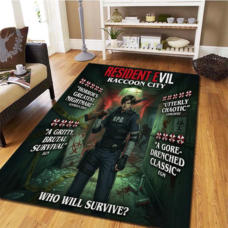 Resident Evil Carpet Rug For Living Room Bedroom Home Sofa Decoration Kids Play Nonslip Floor Mat