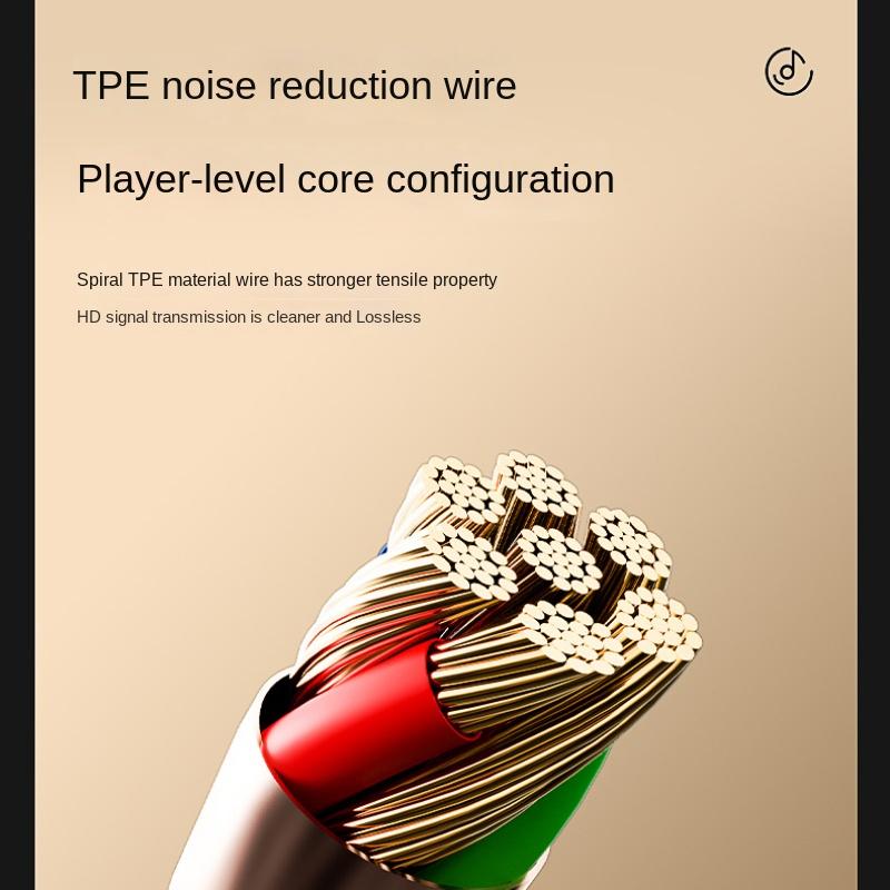 X2PRO Replaceable Line Plug -in Motion HIFI Car Ring Mobile Phone Wired Headphones