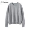 Fanzhen Women's Round Neck Cashmere Blend Sweater