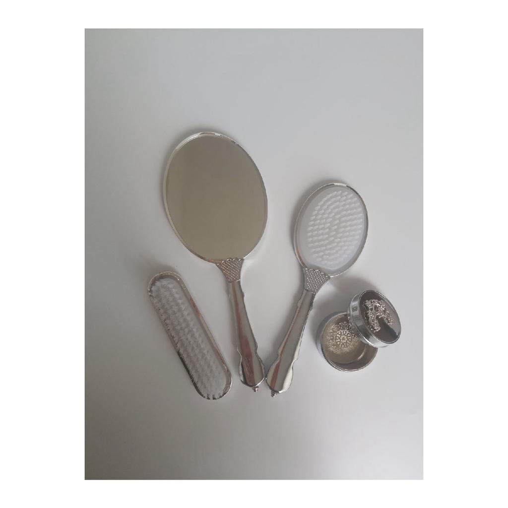 Off-white Bridal Bundle Mirror Comb Set / Dowry Box