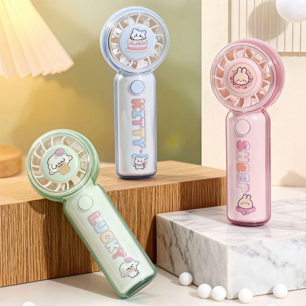 3 Wind Speeds USB Rechargeable Fan Rechargeable Cooling Fan Mini Handheld Fan Outdoor Activities