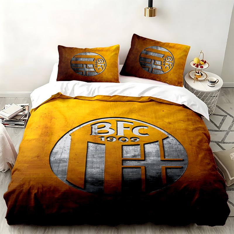 Bologna Football Club 3pc set Perfect for bedroom use Comfortable bedding set includes a duvet cover and two pillowcases Ideal birthday or Christmas g
