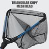 Folding Fishing Net Anti-slip Telescopic Aluminum Handle Fine Mesh Professional Angling Triangle Retractable Fish Landing Net Catcher Fishing Supplies