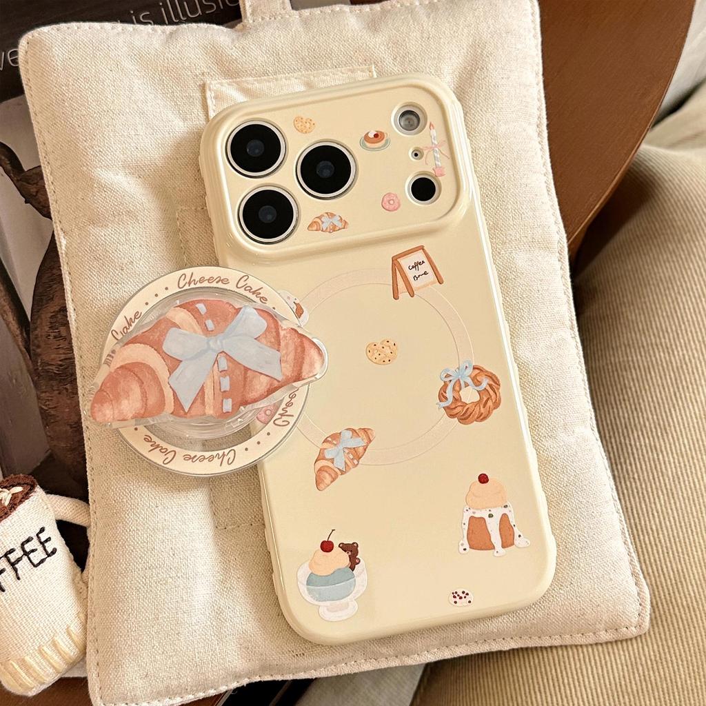 Креативный чехол-подставка в виде домика из хлеба для iPhone 16, iPhone 17, iPhone 17 Pro Max