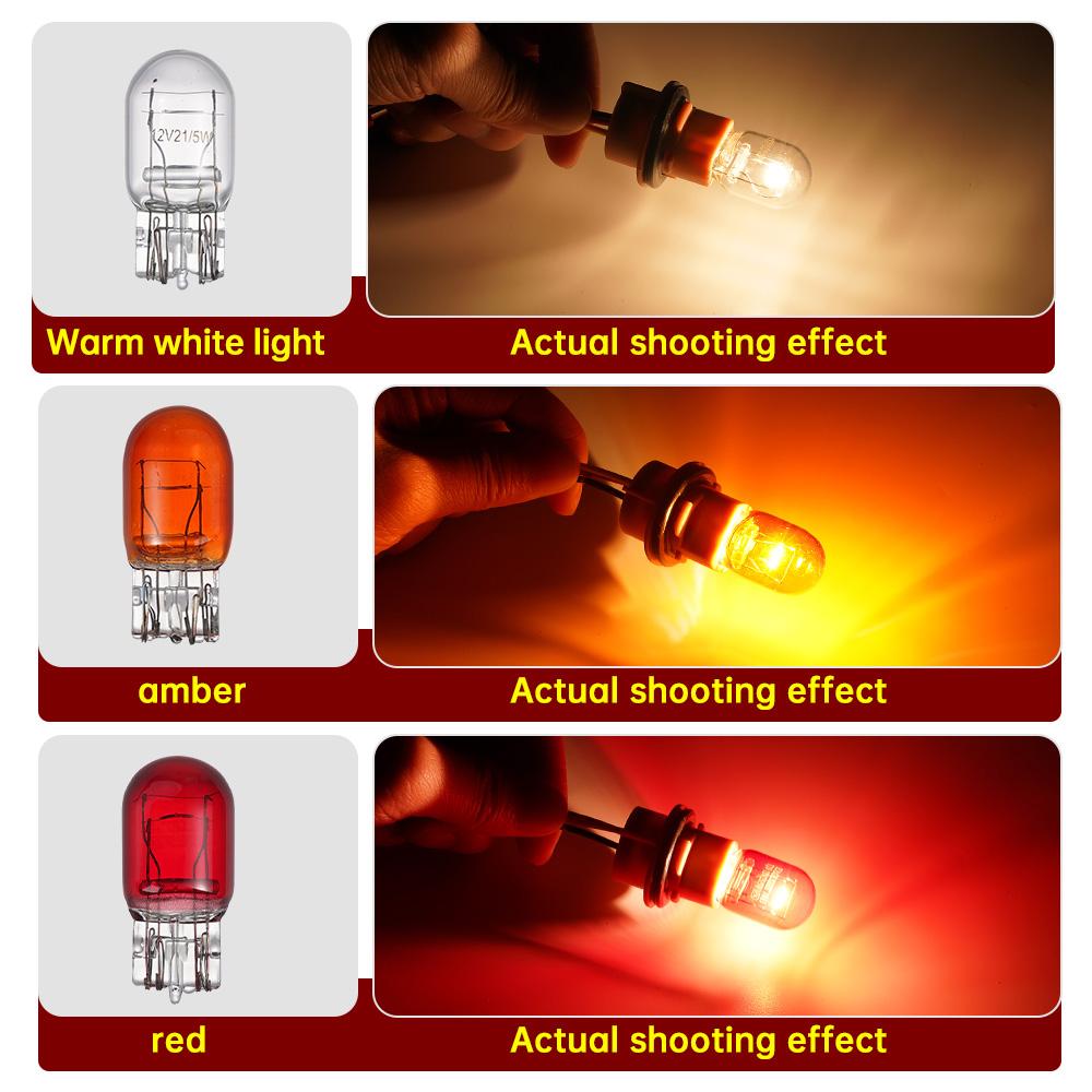 1 шт. T20 7440/7443 Сигнальная лампа 12V21W Прозрачное стекло ДХО Дневные ходовые огни Указатель поворота Стоп-сигнал Лампы стоп-сигнала заднего фонаря