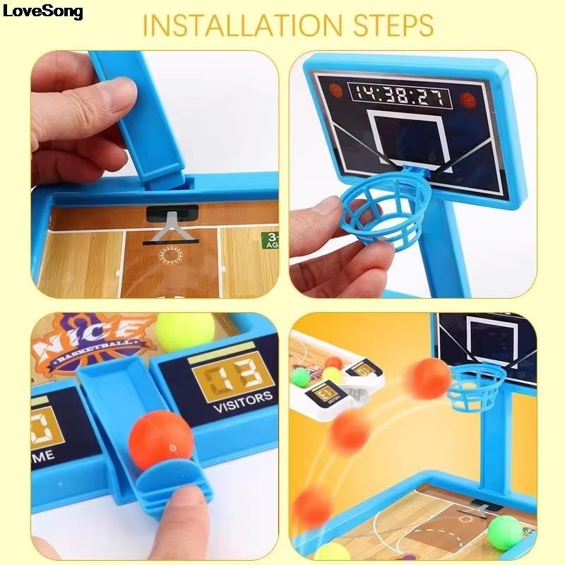 1/2Pcs Fun Mini Desktop Basket Toy For Children Indoor And Outdoor Interactive Basketball Games Leisure Puzzle Games Giving Gift