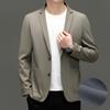Костюм для весны и осени, мужской повседневный пиджак для среднего возраста, деловой, повседневный, модный, тонкий, маленький, цельный, с верхом