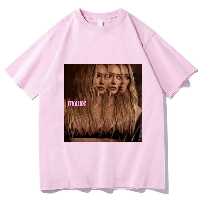 Hilary Duff Mature Unisex T Shirt Casual Unisex Fashion TShirt Graphic Summer Short Sleeves Cotton Hiphop Harajuku Clothes