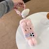 New Cute 3D Rabbit Plush Phone Case Fall Winter Warm Phone Case for iPhone 16 Pro Max