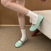 Korean French Gentle Evening Breeze Shallow Mouth Small Single Shoes Women's Spring and Summer 2025 Fashion Metal Buckle Mary Jane Shoes