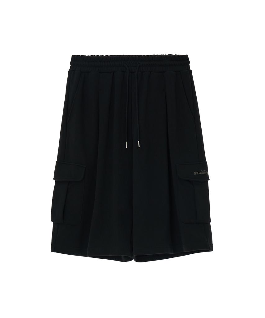 1993STUDIO Cargo Sweat Shorts_Black
