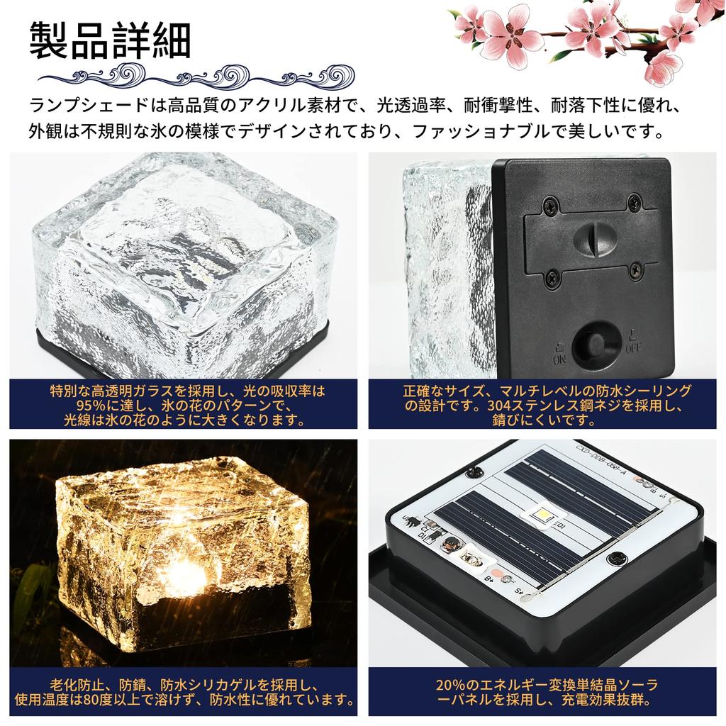 Solar Lights, Outdoor Garden Lights, Recessed, Solar Panel Charging, In-Ground, High Brightness, Waterproof, IP66, Automatic OnOff, Landscape