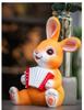 High-End Glass Rabbit Vase with Dried Flowers for Home or Office Decor
