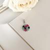 Silver Pendant with Ruby, Sapphire, Emerald (2142669)