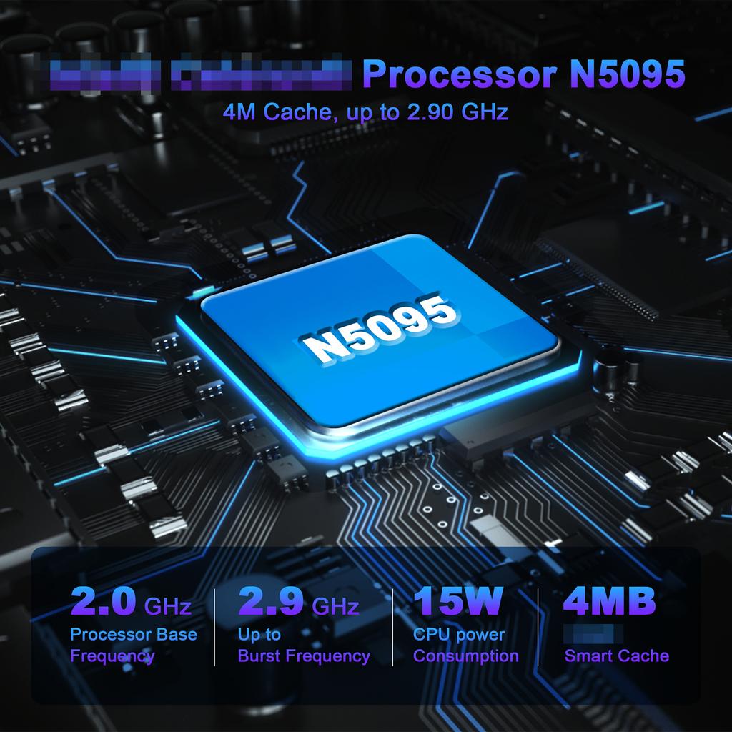 GX59 Mini PC Desktop Computer for Intel Celeron N5095 Processor 4 Core 2.9GHz with Triple Display Type C WiFi 5