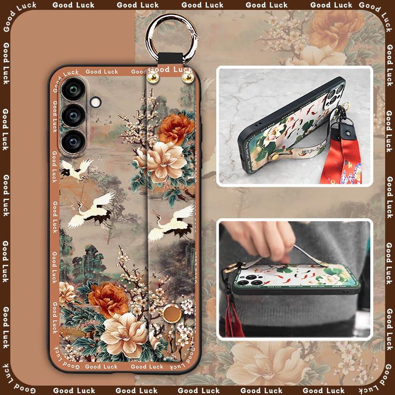 Kickstand Protective Phone Case For Samsung Galaxy A24/SM-A245F/A25 5G Phone Holder Wrist Strap Waterproof Anti-dust