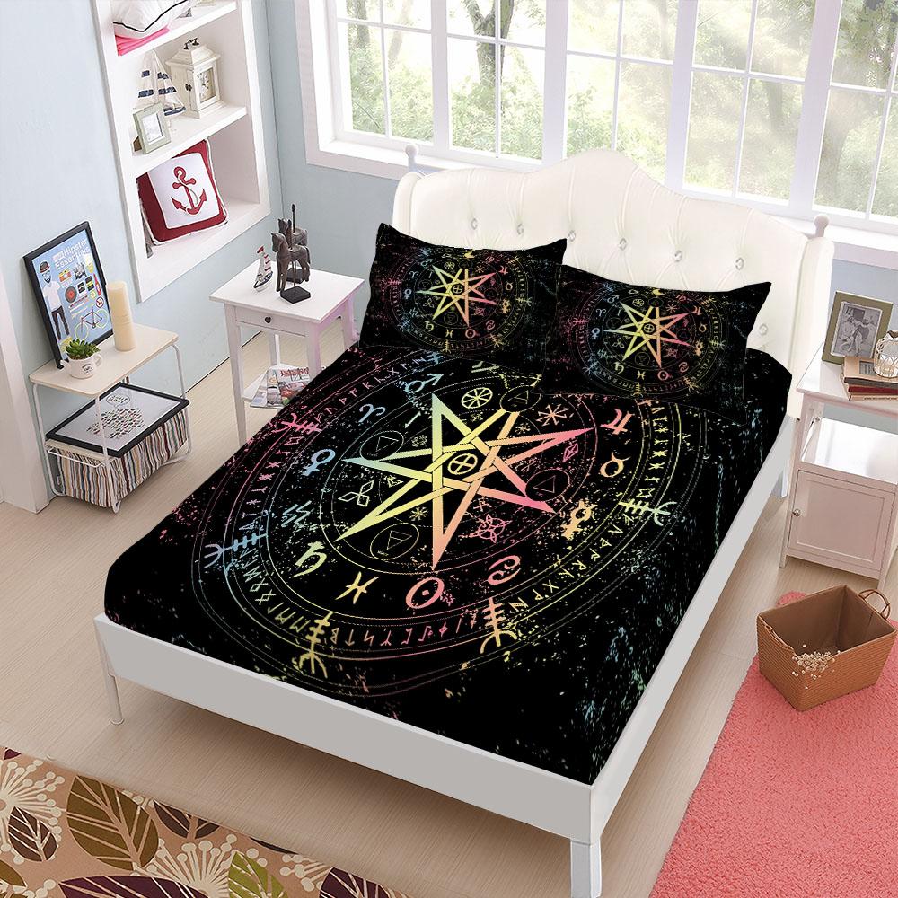 Этнический Богемный Комплект Простыней Кинг Квин Дабл Полный Размер Комплект Постельного Белья Глубина 25 см