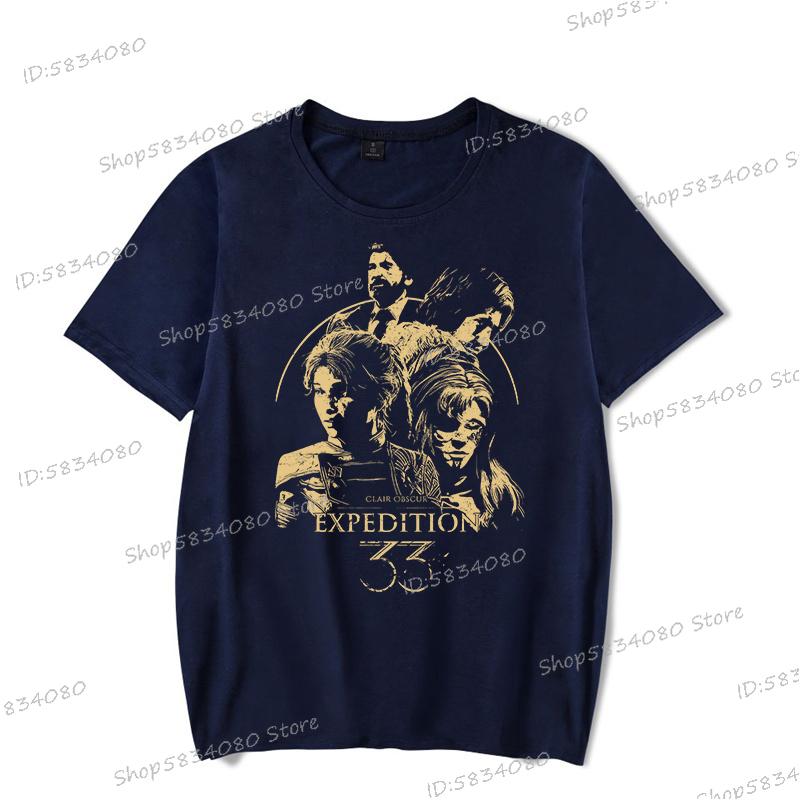 New Tshirt Clair Obscur Expedition 33 Game Fans Shortsleeved Tops Summer Unisex Clothes Gaming Apparel Gamer Graphic T Shirts