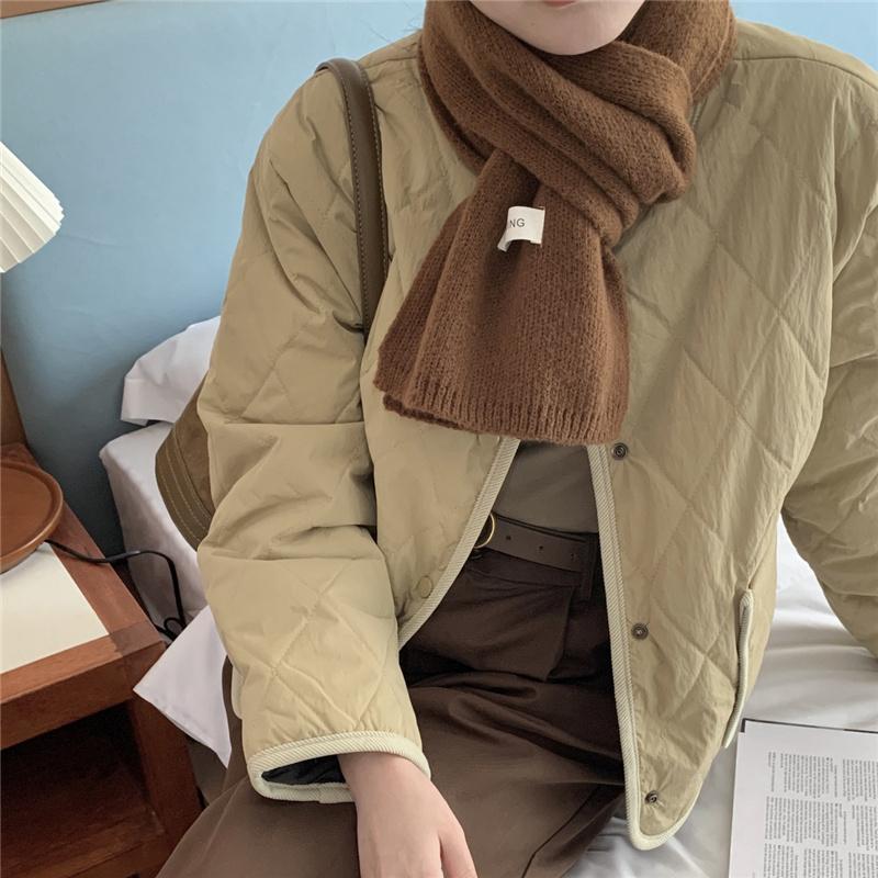 Hick Knitted Snood for Women 160x20cm Warm Winter Neck Warmer Solid Color Cashmere-like Fleece Scarf