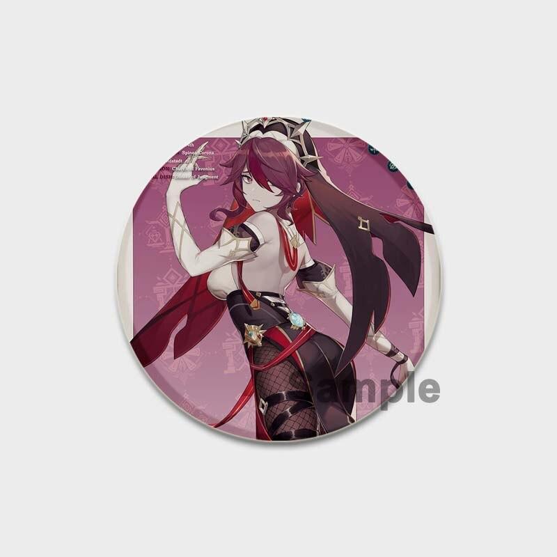 58 мм аниме Genshin Impact значки Yae Miko Xiao Zhongli, эмалированные булавки, мультяшная пуговица, брошь, украшение на грудь для рюкзаков, подарки для фанатов