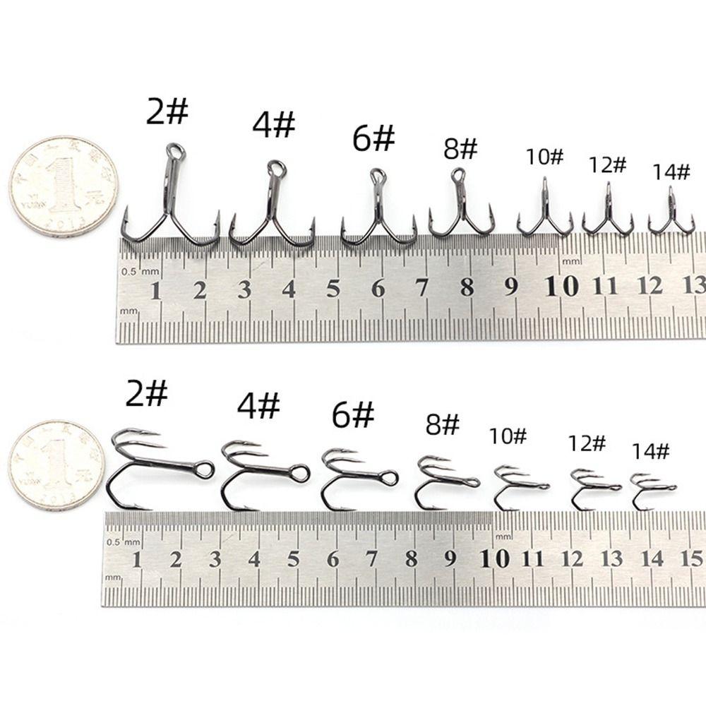 12# 14# острые крючки с бородкой Ahite Nickel рыболовные крючки рыболовные снасти тройной джиг высокоуглеродистая сталь