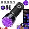 NEW Mini UV Flashlight Black Light 21 LED Ultraviolet Blacklight Detector Aluminum Torch Light