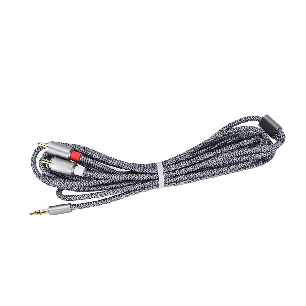 3.5mm Jack to 2 RCA Aux Audio Cable Double Lotus Head RCA Splitter Cable for Power Amplifier Audio Speaker 3m
