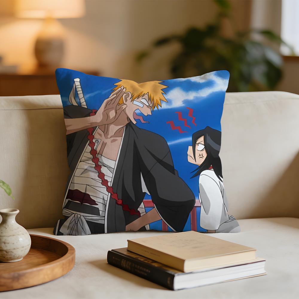 Anime BBLEACH Cushion Cover Short plush pillowcase for bed sofa carwashable