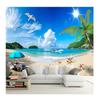 3D обои Современные голубое небо белые облака пляж морской пейзаж фреска для гостиной спальня украшение фотообои настенная живопись