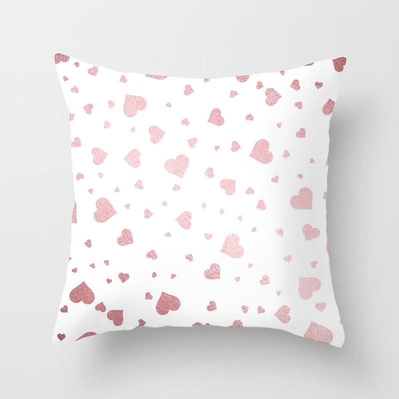 Popular Pink Marble Geometric Series Pillowcases, Home Fabric Sofa Cushion Covers