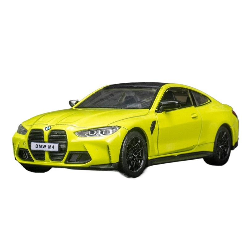 1/32 BMW M4 IM Supercar Модель легкосплавного автомобиля с инерционным механизмом, звуком и светом, детская подарочная коллекция, литая игрушечная модель