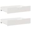 Under-bed Drawers 2 Pcs White 85x55x16 Cm Solid Pine Wood