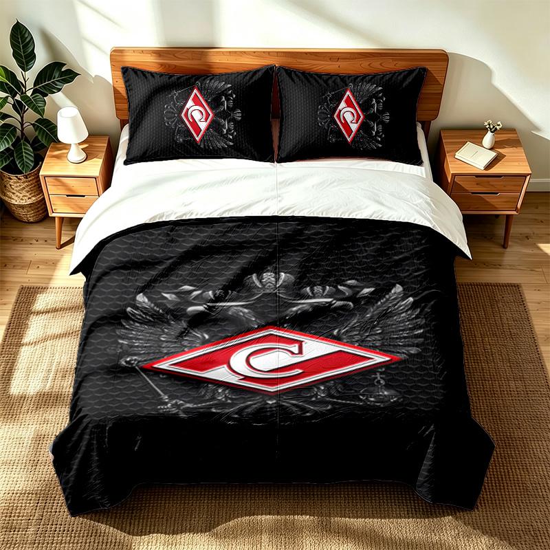 FC Spartak Moscow (19) 3pc set suitable for master bedrooms soft and comfortable an ideal gift for family and friends Includes one duvet cover and two
