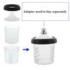22oz 600ML Disposable Paint Cup Kit 1 Hard Cup & Collar For Spray Gun Adapter