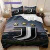 Juventus Stripes: Bold Dynamic Bedding (1 * duvet cover + 2 * pillowcase, without core) Christmas birthday gift Soft and comfortable