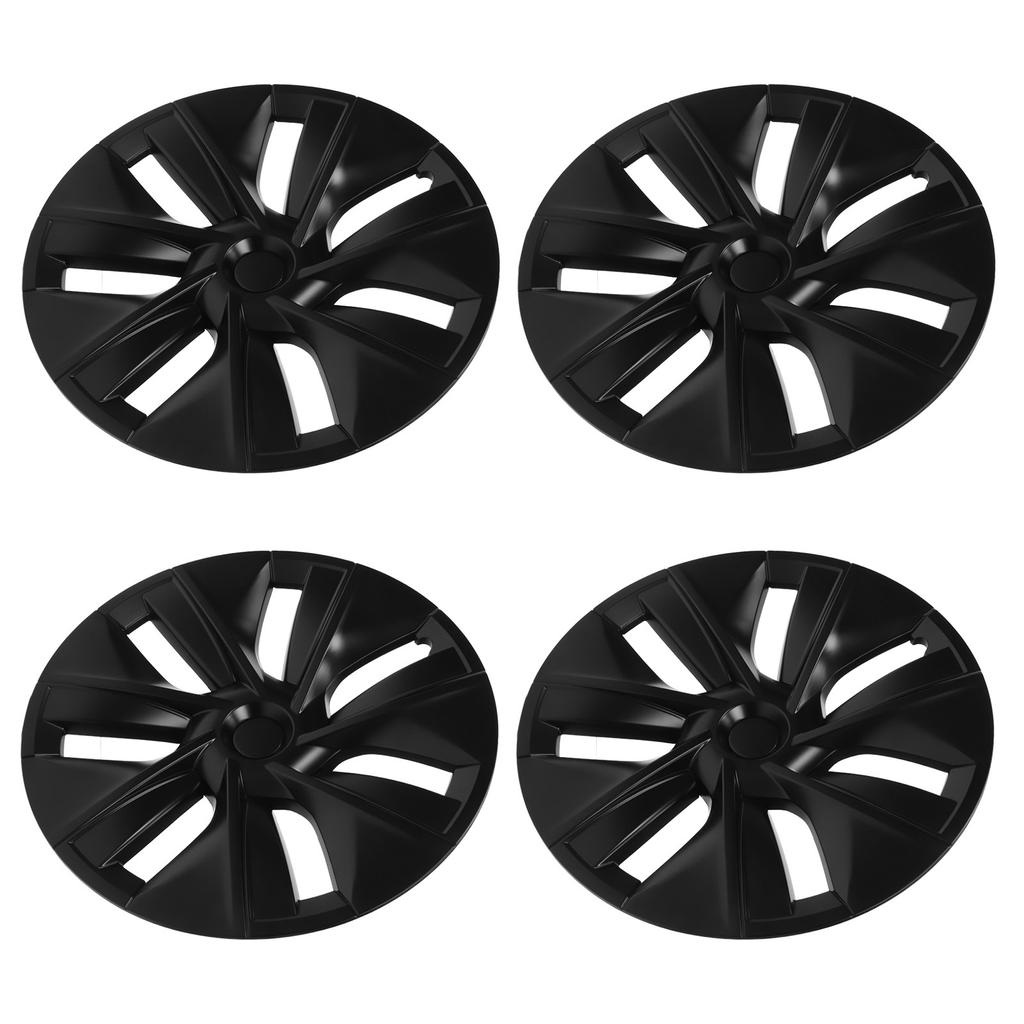 4 шт. 19-дюймовые колпаки на колесные диски, матово-черные, спортивный дизайн, замена для Tesla Model Y 2020–2022