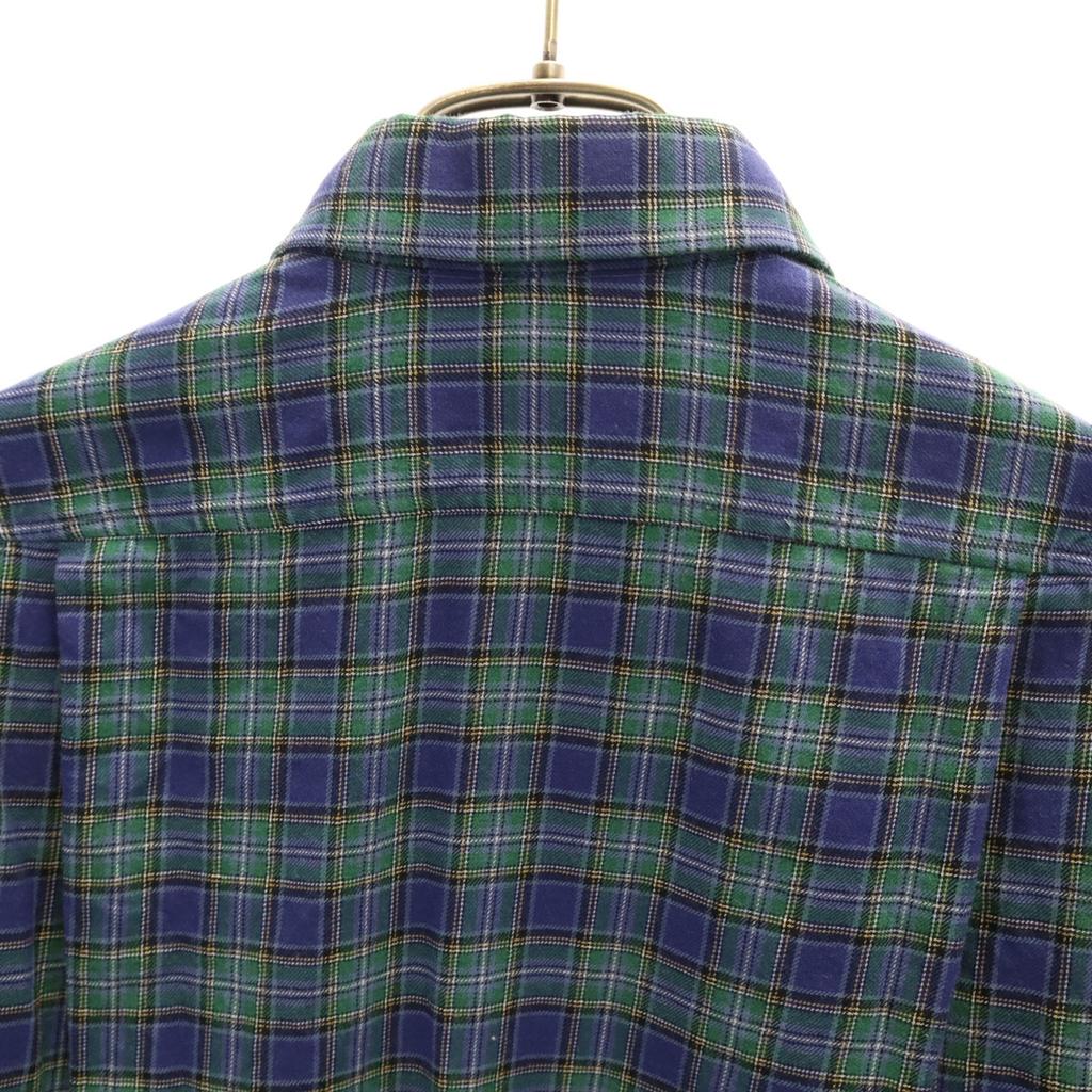 Aquascutum Сделано в Японии Рубашка с длинным рукавом в клетку зеленая Мужская Б/У