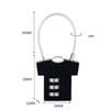 3 Digit Password Lock Steel Wire Suitcase Luggage Coded Lock Multifunctional Security Lock
