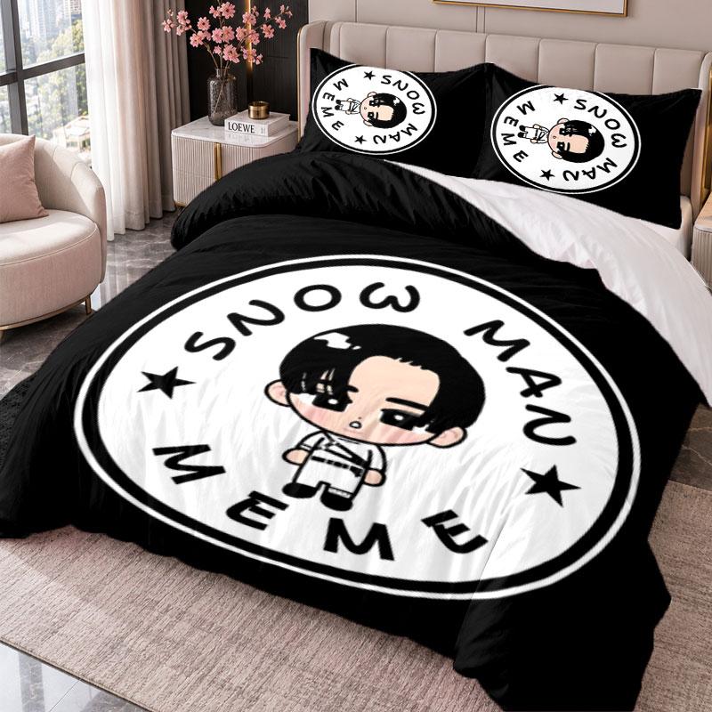 Meguro Ren 3Pcs Bedding Set Duvet Cover With Two Pillowcases For Bedroom Home Decoration