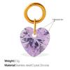 Подвеска Zircon с цветным сердцем в стиле легкой роскоши, цветной DIY-шарм для браслета, ожерелья и серег